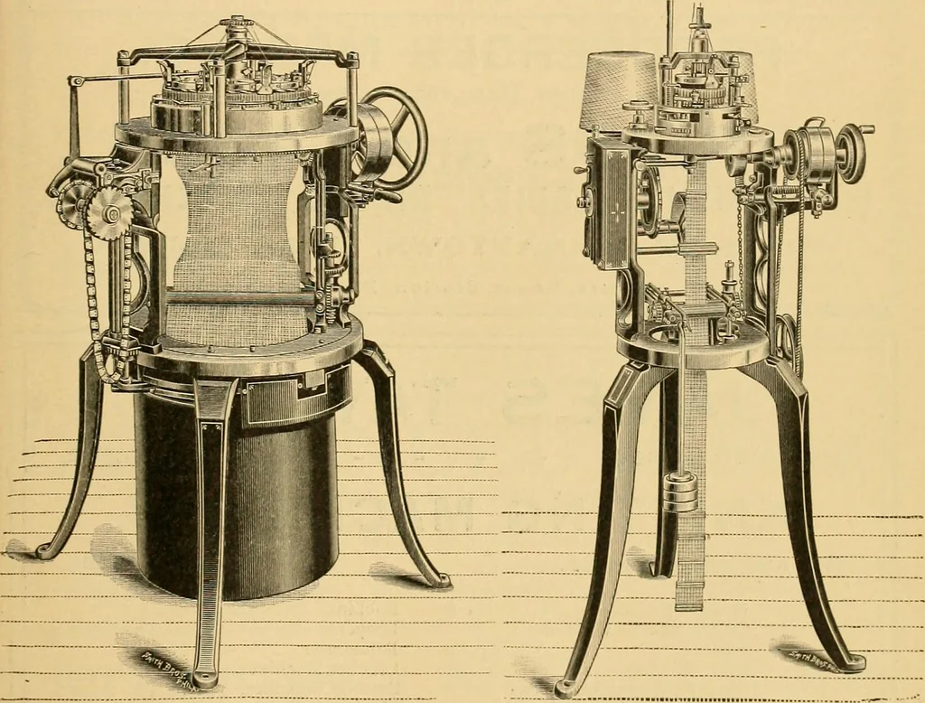 An illustration from A treatise, giving a thorough description of the properties and supply of the fibres, as well as the various processes required for converting wool, cotton, silk from fibre to finished goods, covering both woven and knit goods ... construction of the most modern improvements to preparatory machinery ... accessories relating to construction and equipment of modern textile manufacturing plants .., 1895, leaf 444