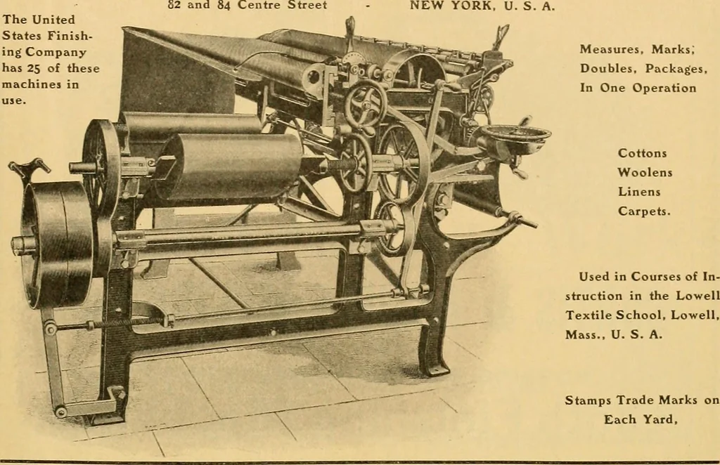 An illustration from A treatise, giving a thorough description of the properties and supply of the fibres, as well as the various processes required for converting wool, cotton, silk from fibre to finished goods, covering both woven and knit goods ... construction of the most modern improvements to preparatory machinery ... accessories relating to construction and equipment of modern textile manufacturing plants .., 1895, leaf 470