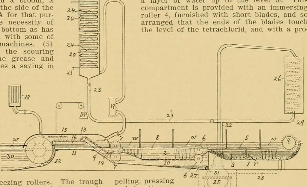 An illustration from A treatise, giving a thorough description of the properties and supply of the fibres, as well as the various processes required for converting wool, cotton, silk from fibre to finished goods, covering both woven and knit goods ... construction of the most modern improvements to preparatory machinery ... accessories relating to construction and equipment of modern textile manufacturing plants .., 1895, leaf 58
