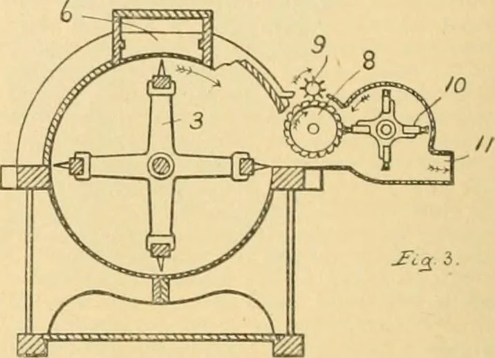 An illustration from A treatise, giving a thorough description of the properties and supply of the fibres, as well as the various processes required for converting wool, cotton, silk from fibre to finished goods, covering both woven and knit goods ... construction of the most modern improvements to preparatory machinery ... accessories relating to construction and equipment of modern textile manufacturing plants .., 1895, leaf 65