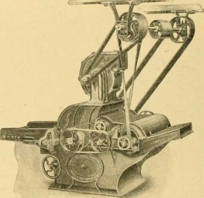 An illustration from A treatise, giving a thorough description of the properties and supply of the fibres, as well as the various processes required for converting wool, cotton, silk from fibre to finished goods, covering both woven and knit goods ... construction of the most modern improvements to preparatory machinery ... accessories relating to construction and equipment of modern textile manufacturing plants .., 1895, leaf 65