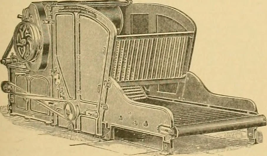 An illustration from A treatise, giving a thorough description of the properties and supply of the fibres, as well as the various processes required for converting wool, cotton, silk from fibre to finished goods, covering both woven and knit goods ... construction of the most modern improvements to preparatory machinery ... accessories relating to construction and equipment of modern textile manufacturing plants .., 1895, leaf 72