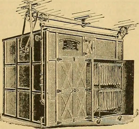 An illustration from A treatise, giving a thorough description of the properties and supply of the fibres, as well as the various processes required for converting wool, cotton, silk from fibre to finished goods, covering both woven and knit goods ... construction of the most modern improvements to preparatory machinery ... accessories relating to construction and equipment of modern textile manufacturing plants .., 1895, leaf 8