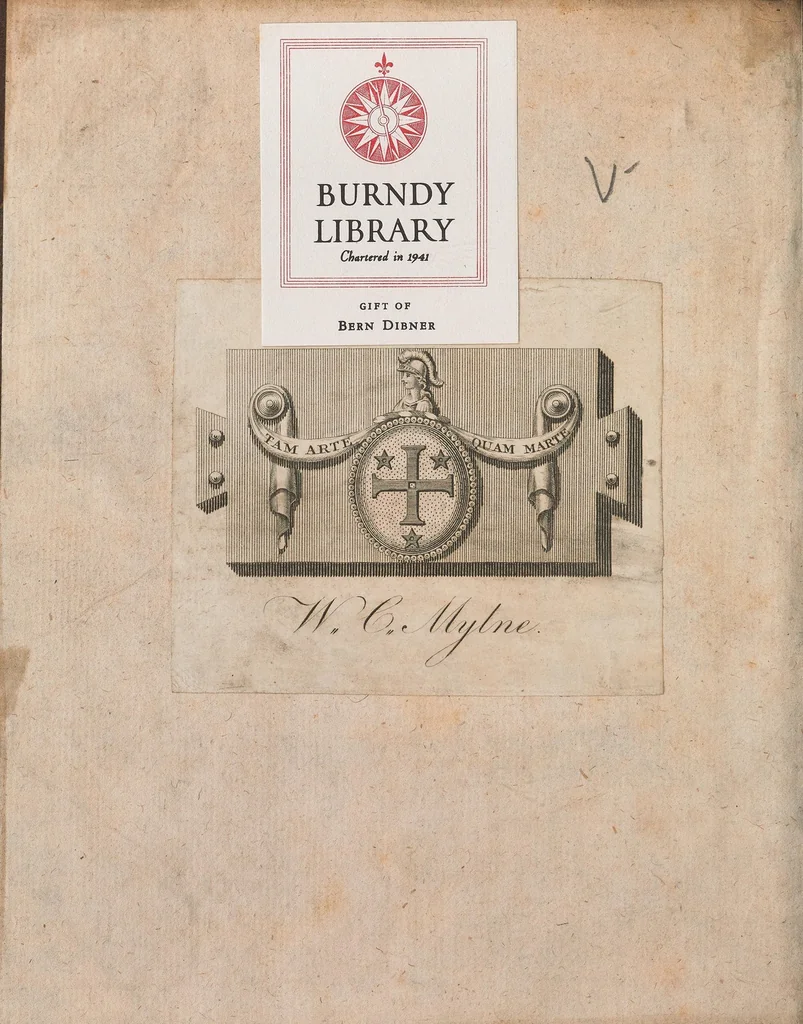 An illustration from A treatise of the motion of water and other fluid bodyes [manuscript], 1680, leaf 2