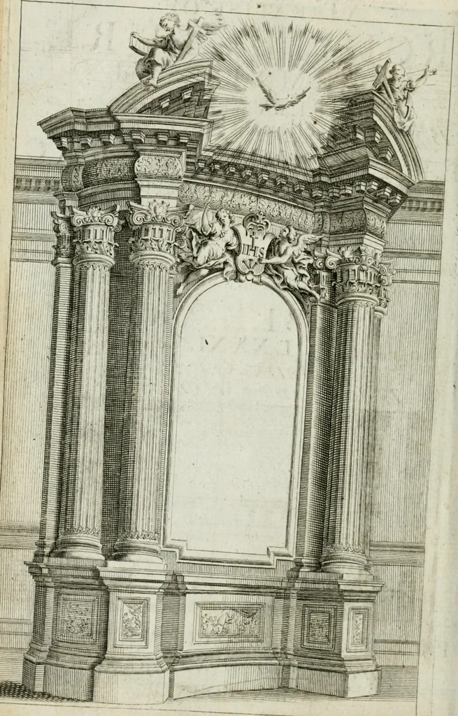 An illustration from A treatise of architecture, with remarks and observations : necessary for young people, who would apply themselves to that noble art, 1732, leaf 165