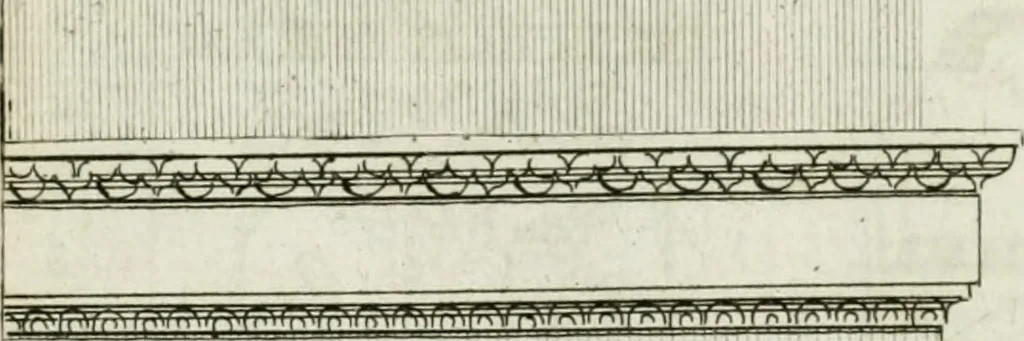 An illustration from A treatise of architecture, with remarks and observations : necessary for young people, who would apply themselves to that noble art, 1732, leaf 277