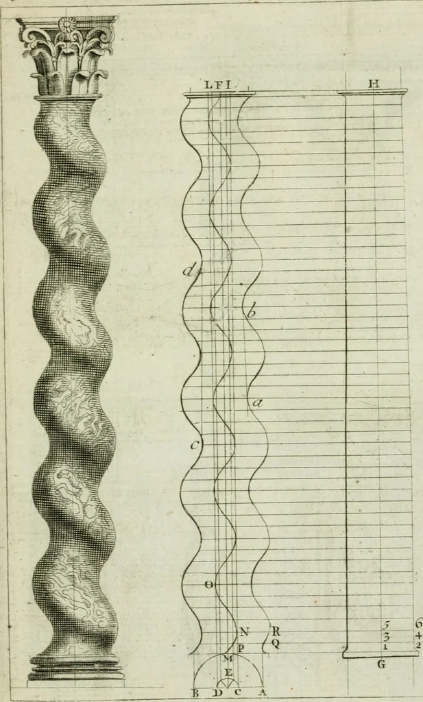 An illustration from A treatise of architecture, with remarks and observations : necessary for young people, who would apply themselves to that noble art, 1732, leaf 288