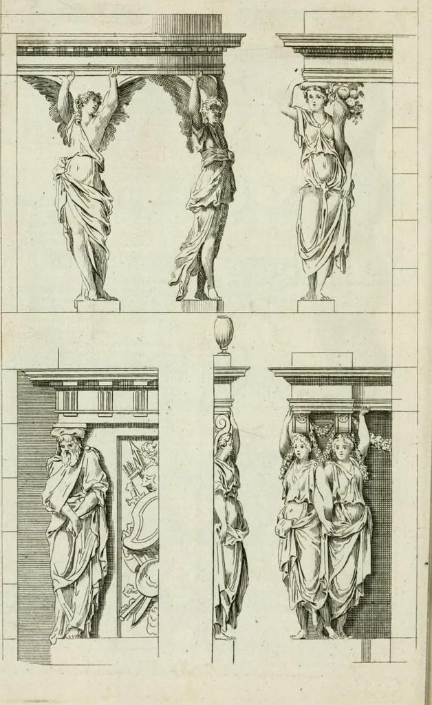 An illustration from A treatise of architecture, with remarks and observations : necessary for young people, who would apply themselves to that noble art, 1732, leaf 289