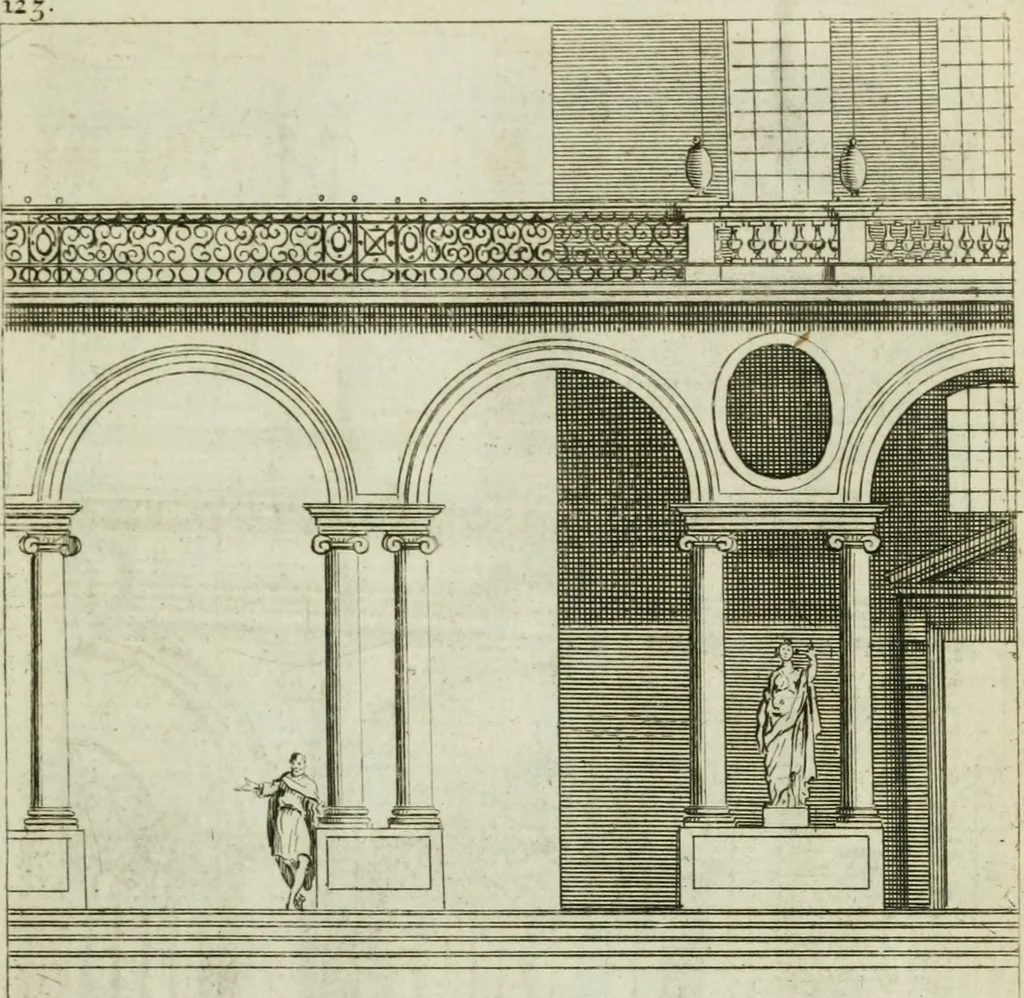 An illustration from A treatise of architecture, with remarks and observations : necessary for young people, who would apply themselves to that noble art, 1732, leaf 292