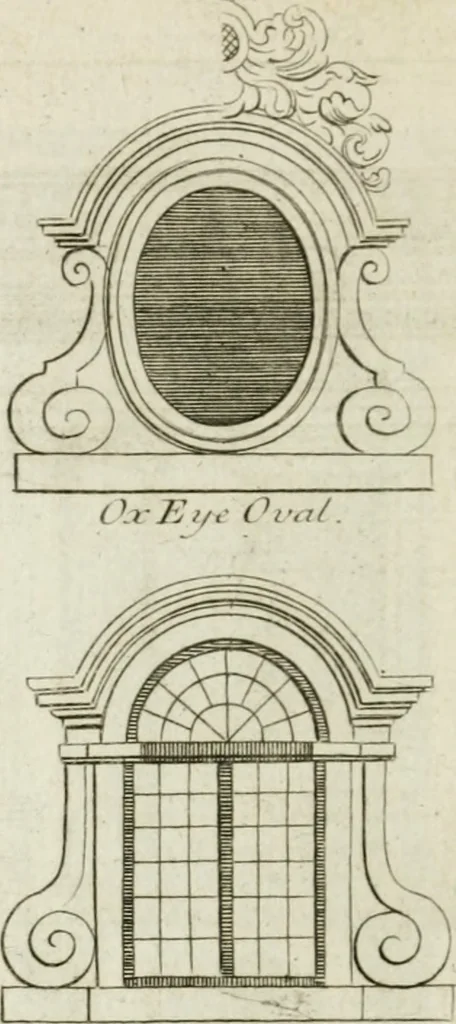 An illustration from A treatise of architecture, with remarks and observations : necessary for young people, who would apply themselves to that noble art, 1732, leaf 315