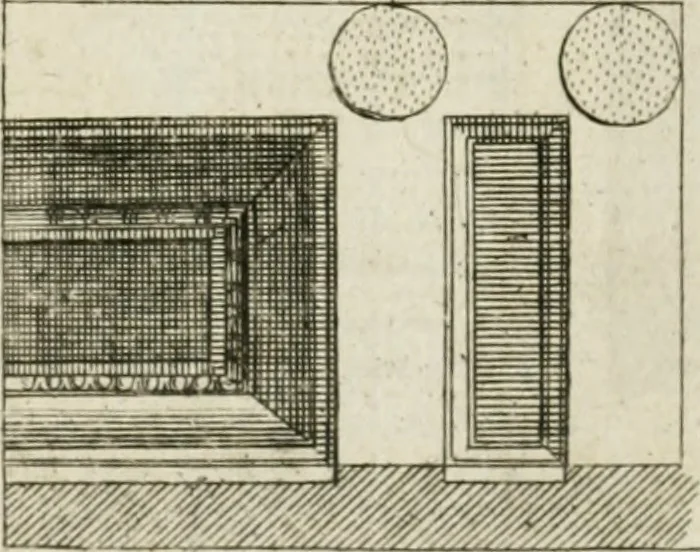 An illustration from A treatise of architecture, with remarks and observations : necessary for young people, who would apply themselves to that noble art, 1732, leaf 317