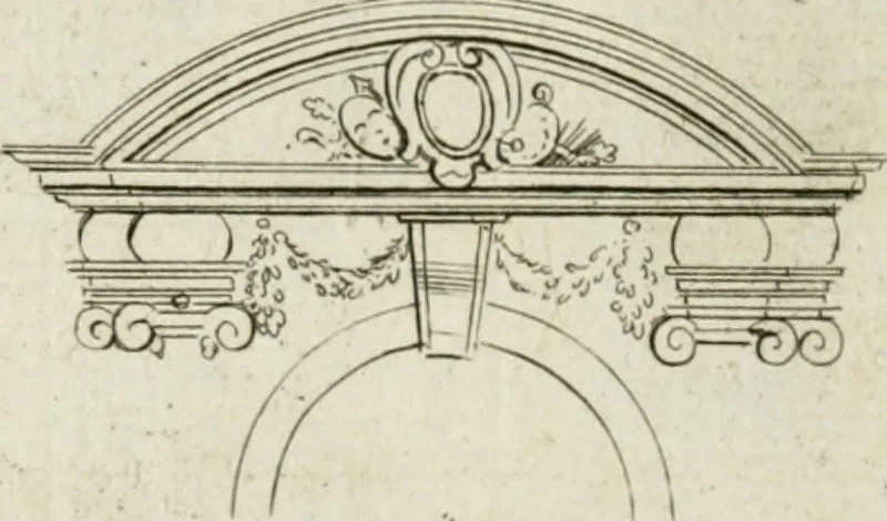 An illustration from A treatise of architecture, with remarks and observations : necessary for young people, who would apply themselves to that noble art, 1732, leaf 321