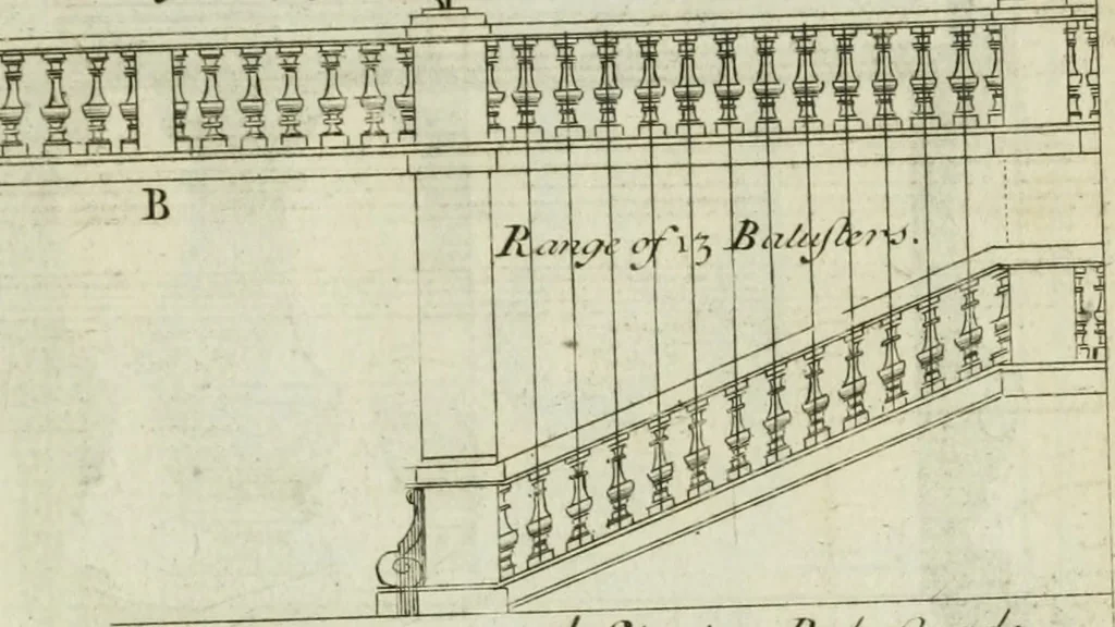 An illustration from A treatise of architecture, with remarks and observations : necessary for young people, who would apply themselves to that noble art, 1732, leaf 326