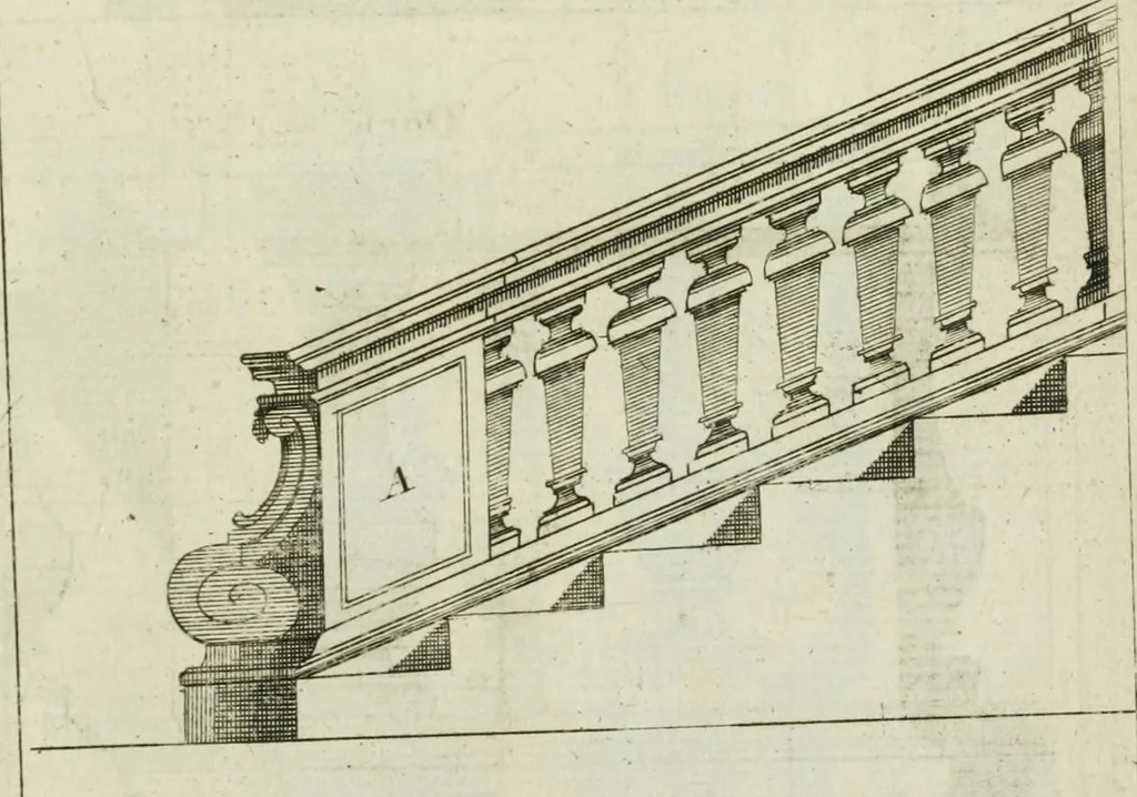 An illustration from A treatise of architecture, with remarks and observations : necessary for young people, who would apply themselves to that noble art, 1732, leaf 326