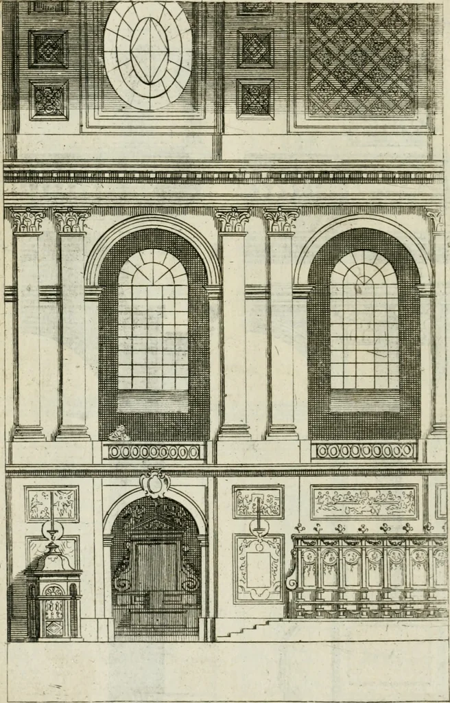 An illustration from A treatise of architecture, with remarks and observations : necessary for young people, who would apply themselves to that noble art, 1732, leaf 339