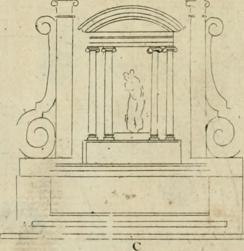 An illustration from A treatise of architecture, with remarks and observations : necessary for young people, who would apply themselves to that noble art, 1732, leaf 341