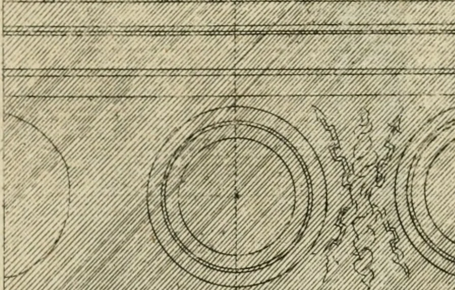 An illustration from A treatise of architecture, with remarks and observations : necessary for young people, who would apply themselves to that noble art, 1732, leaf 343