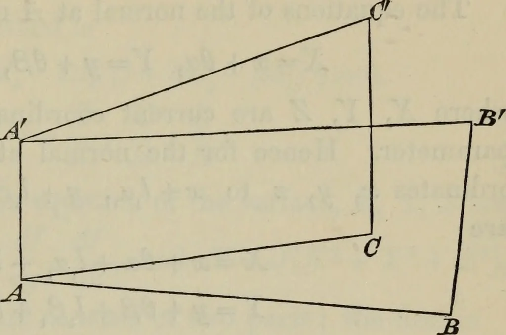 An illustration from A treatise on the analytic geometry of three dimensions, 1882, leaf 464
