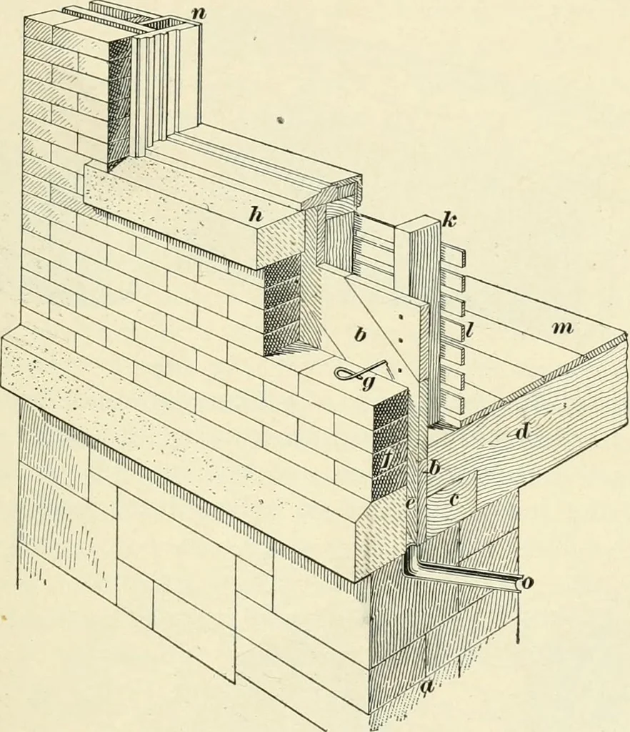 An illustration from A treatise on architecture and building construction, 1899, leaf 134