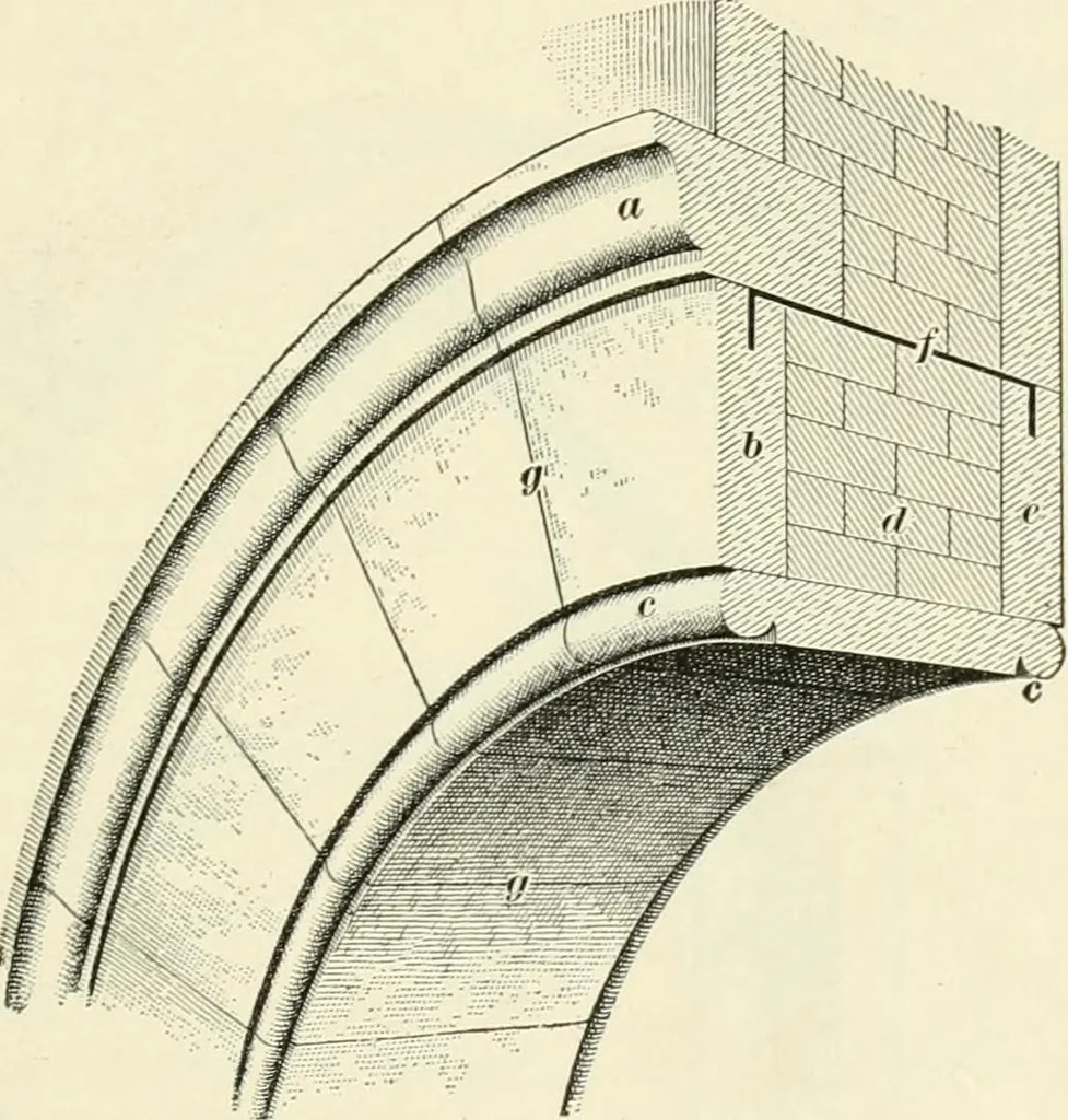An illustration from A treatise on architecture and building construction, 1899, leaf 232