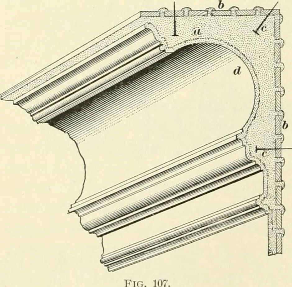An illustration from A treatise on architecture and building construction, 1899, leaf 313