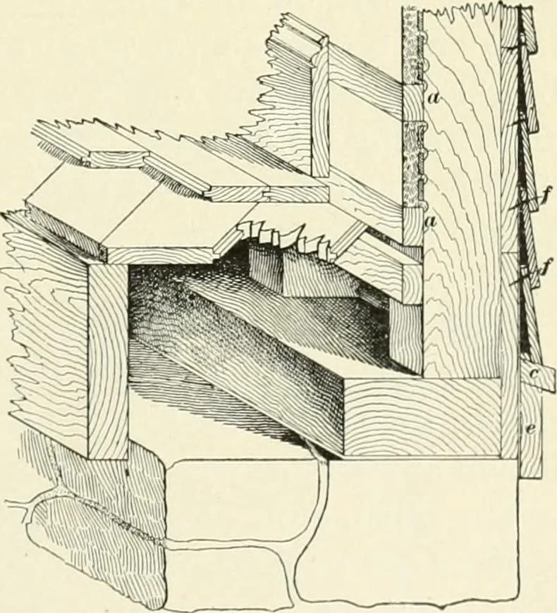 An illustration from A treatise on architecture and building construction, 1899, leaf 444