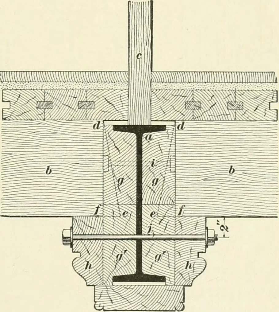 An illustration from A treatise on architecture and building construction, 1899, leaf 476