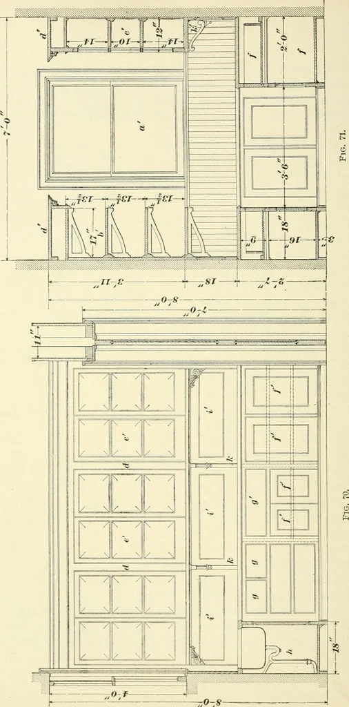 An illustration from A treatise on architecture and building construction, 1899, leaf 579