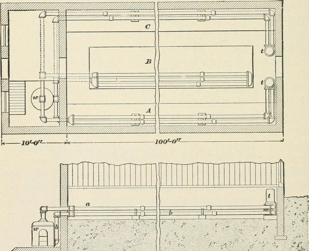 An illustration from A treatise on architecture and building construction, 1899, leaf 335