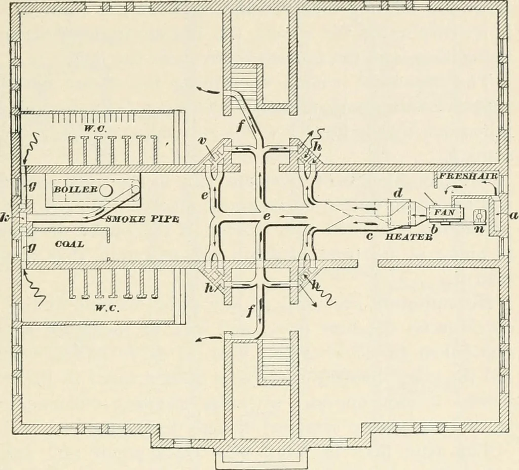 An illustration from A treatise on architecture and building construction, 1899, leaf 390