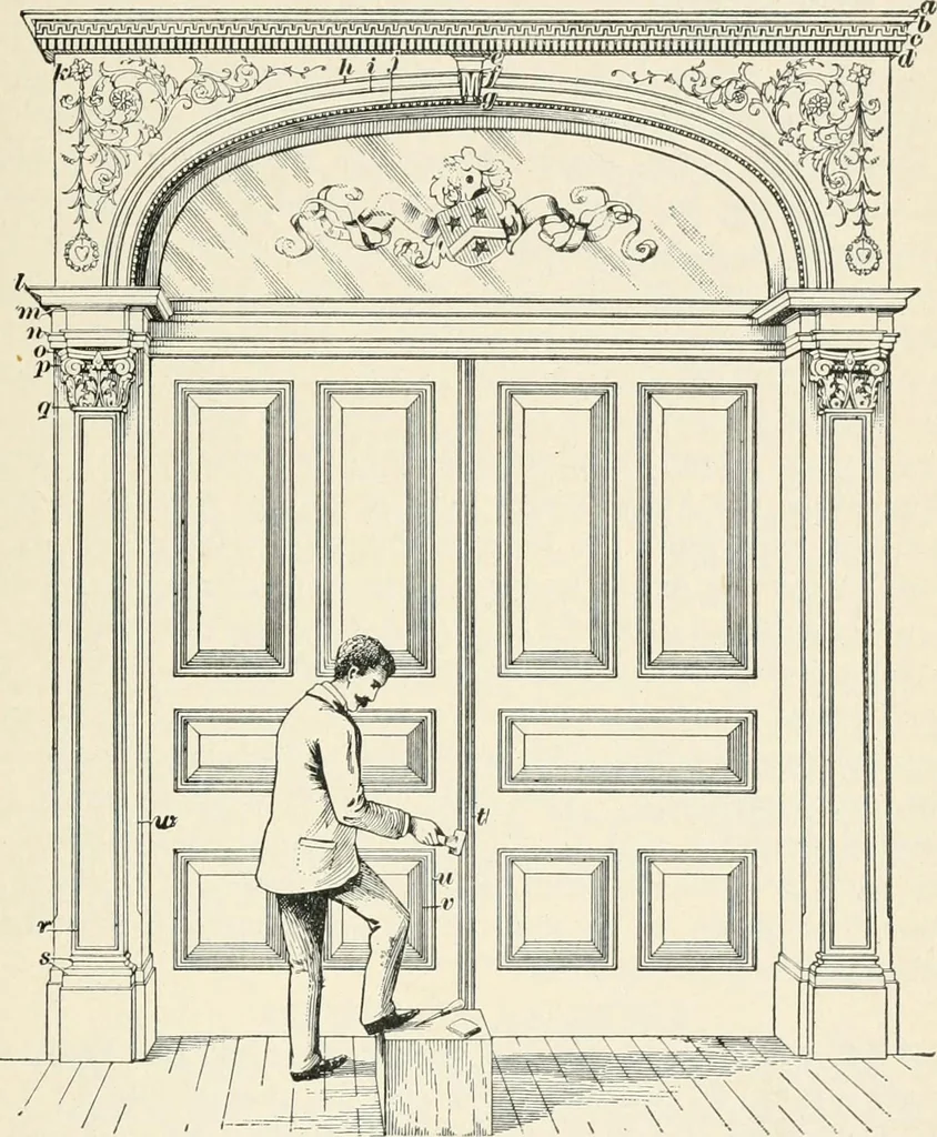 An illustration from A treatise on architecture and building construction, 1899, leaf 498