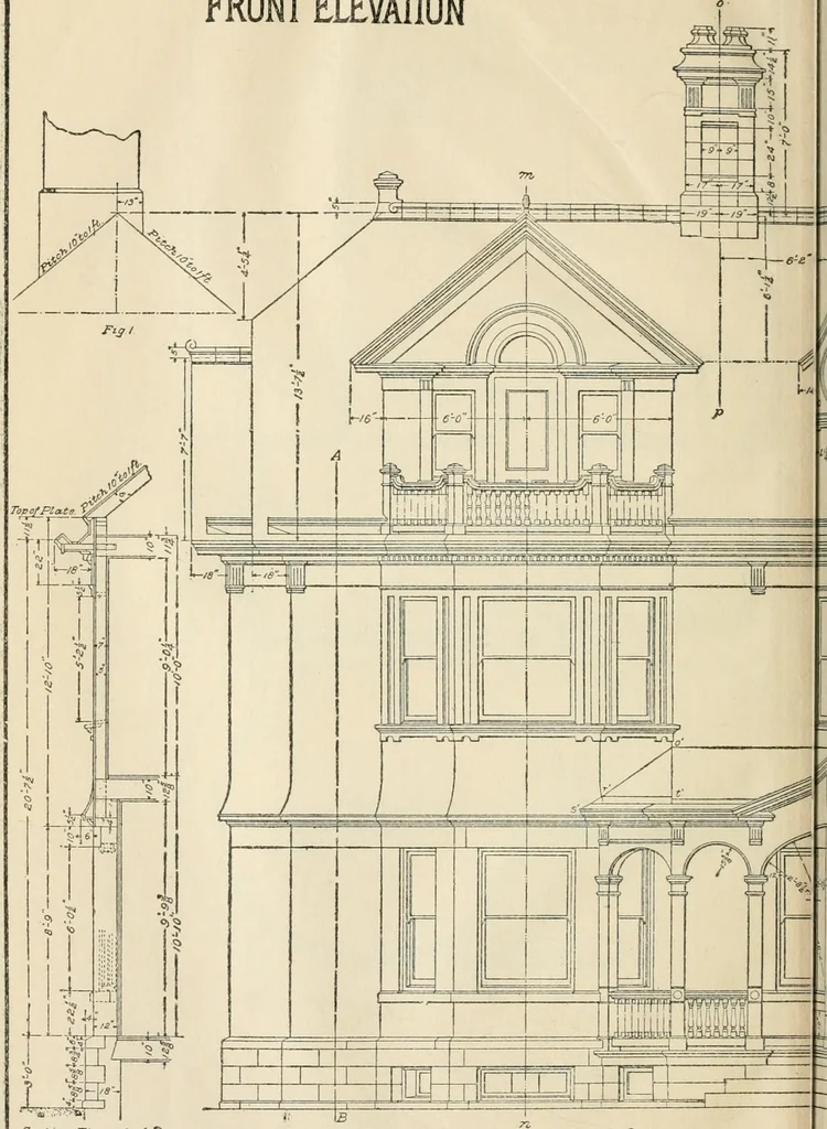 An illustration from A treatise on architecture and building construction, 1899, leaf 645