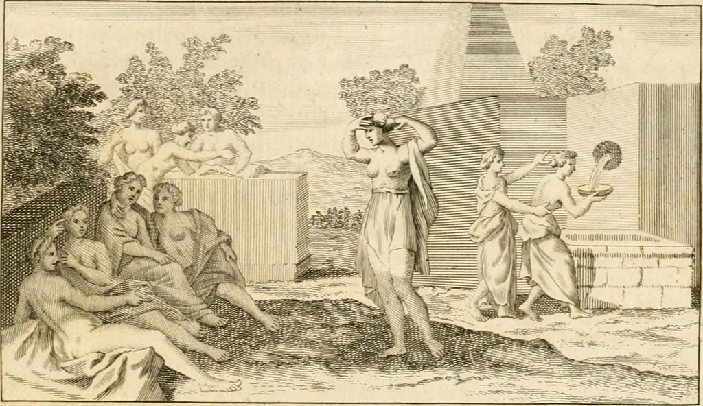 An illustration from A treatise on the art of painting, in all its branches; accompanied by seventy engraved plates, and exemplified by remarks on the paintings of the best masters .., 1817, leaf 228