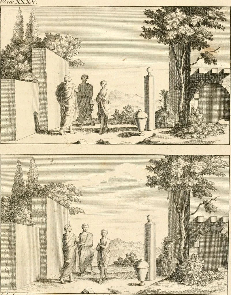 An illustration from A treatise on the art of painting, in all its branches; accompanied by seventy engraved plates, and exemplified by remarks on the paintings of the best masters .., 1817, leaf 236