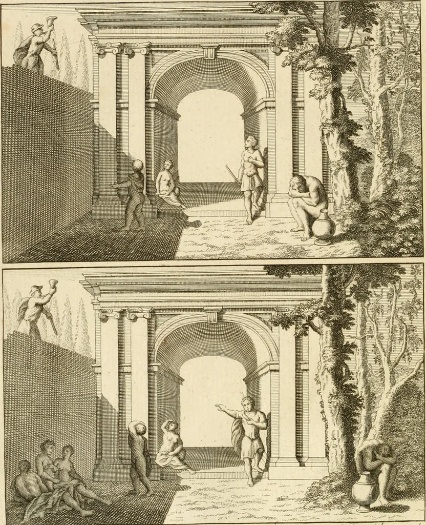 An illustration from A treatise on the art of painting, in all its branches; accompanied by seventy engraved plates, and exemplified by remarks on the paintings of the best masters .., 1817, leaf 261