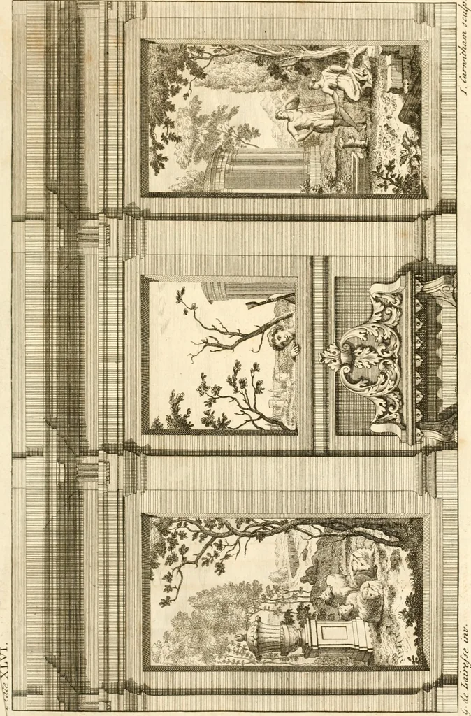 An illustration from A treatise on the art of painting, in all its branches; accompanied by seventy engraved plates, and exemplified by remarks on the paintings of the best masters .., 1817, leaf 296