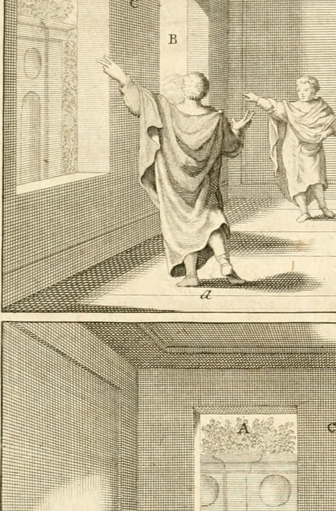 An illustration from A treatise on the art of painting, in all its branches; accompanied by seventy engraved plates, and exemplified by remarks on the paintings of the best masters .., 1817, leaf 310