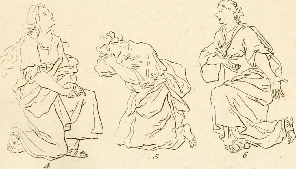 An illustration from A treatise on the art of painting, in all its branches; accompanied by seventy engraved plates, and exemplified by remarks on the paintings of the best masters .., 1817, leaf 34