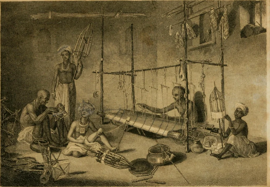 An illustration from A treatise on the art of weaving, illustrated by engravings. With calculations and tables for the use of manufacturers, 1827, leaf 11