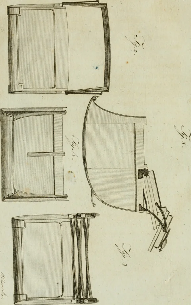 An illustration from A treatise on carriages : comprehending coaches, chariots, phaetons, curricles, whiskies, &c. : together with their proper harness, in which the fair prices of every article are accurately stated, 1796, leaf 69