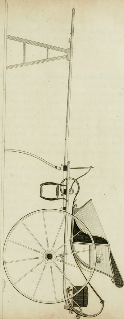 An illustration from A treatise on carriages : comprehending coaches, chariots, phaetons, curricles, whiskies, &c. : together with their proper harness, in which the fair prices of every article are accurately stated, 1796, leaf 180