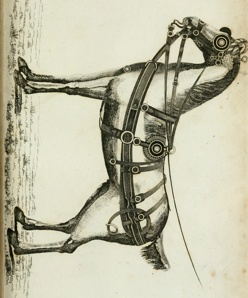 An illustration from A treatise on carriages : comprehending coaches, chariots, phaetons, curricles, whiskies, &c. : together with their proper harness, in which the fair prices of every article are accurately stated, 1796, leaf 264