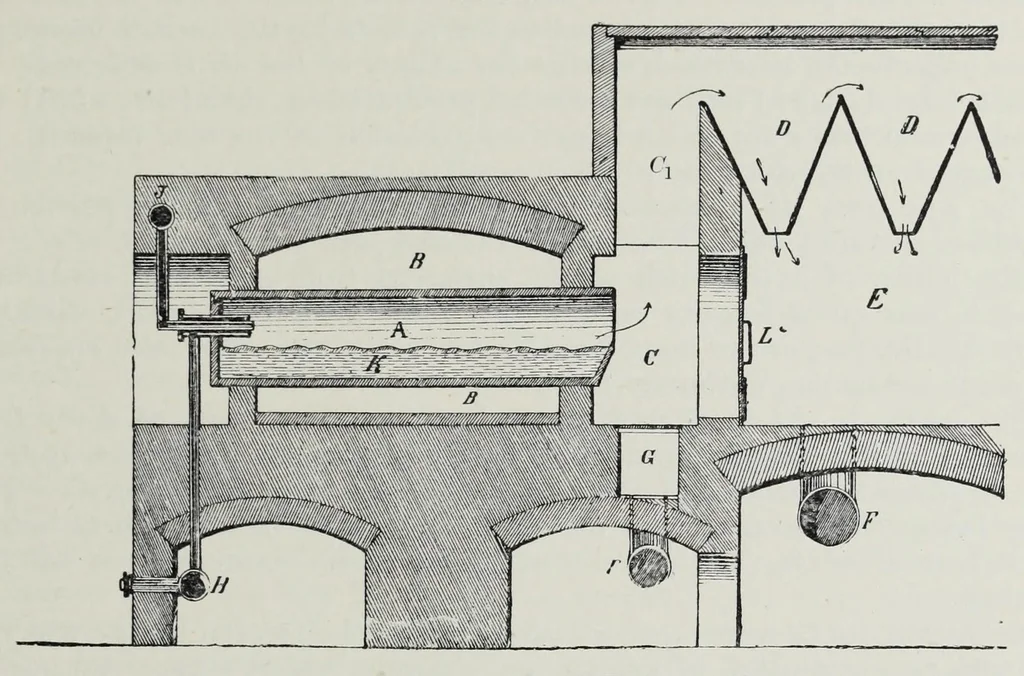 An illustration from A treatise on colour manufacture : a guide to the preparation, examination, and application of all the pigment colours in practical use, 1908, leaf 109
