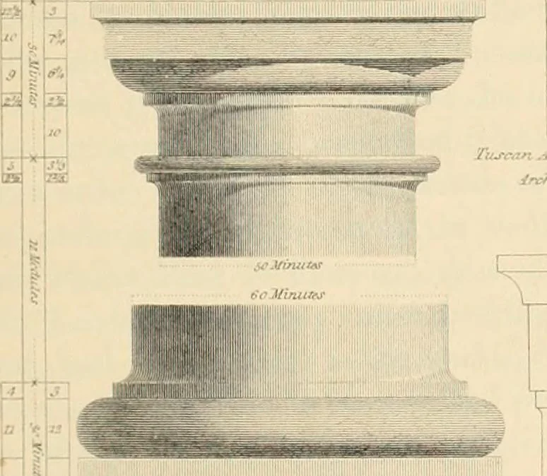 An illustration from A treatise on the decorative part of civil architecture, 1862, leaf 170