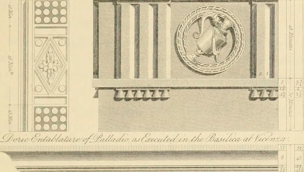 An illustration from A treatise on the decorative part of civil architecture, 1862, leaf 186