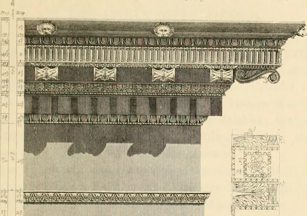 An illustration from A treatise on the decorative part of civil architecture, 1862, leaf 216