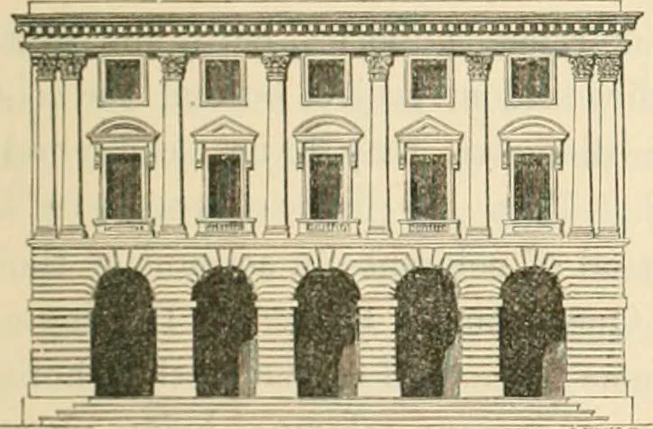 An illustration from A treatise on the decorative part of civil architecture, 1862, leaf 228