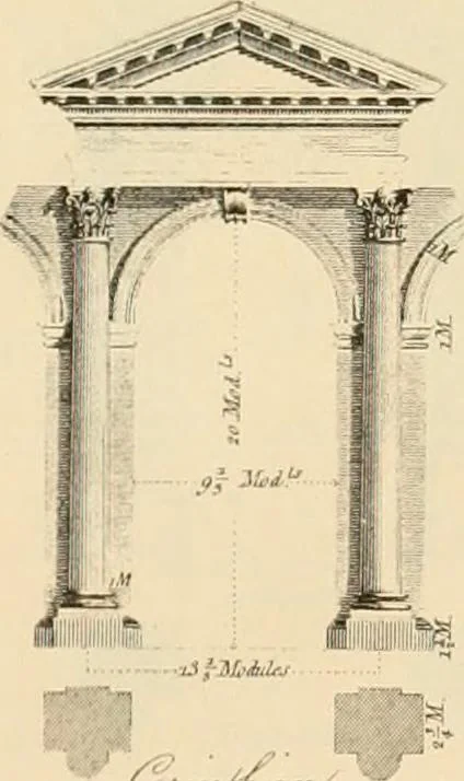 An illustration from A treatise on the decorative part of civil architecture, 1862, leaf 266
