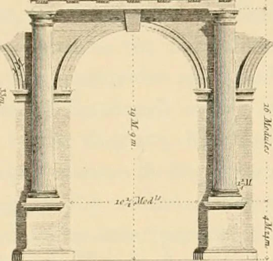 An illustration from A treatise on the decorative part of civil architecture, 1862, leaf 268