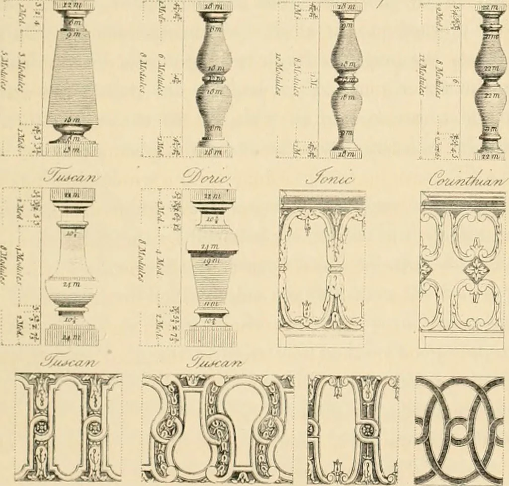 An illustration from A treatise on the decorative part of civil architecture, 1862, leaf 306